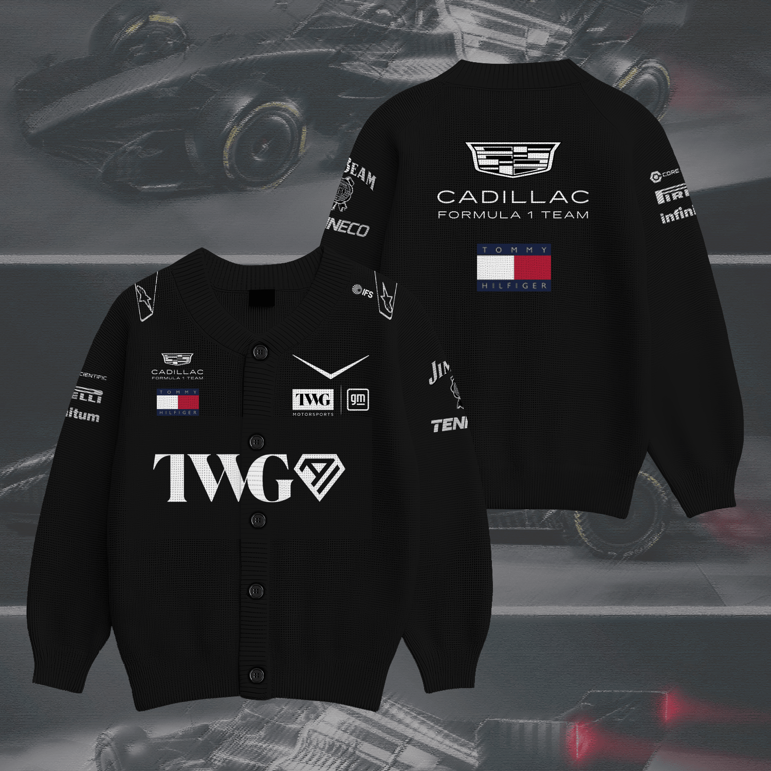 Cadillac F1 Team Inspired Knit Cardigan