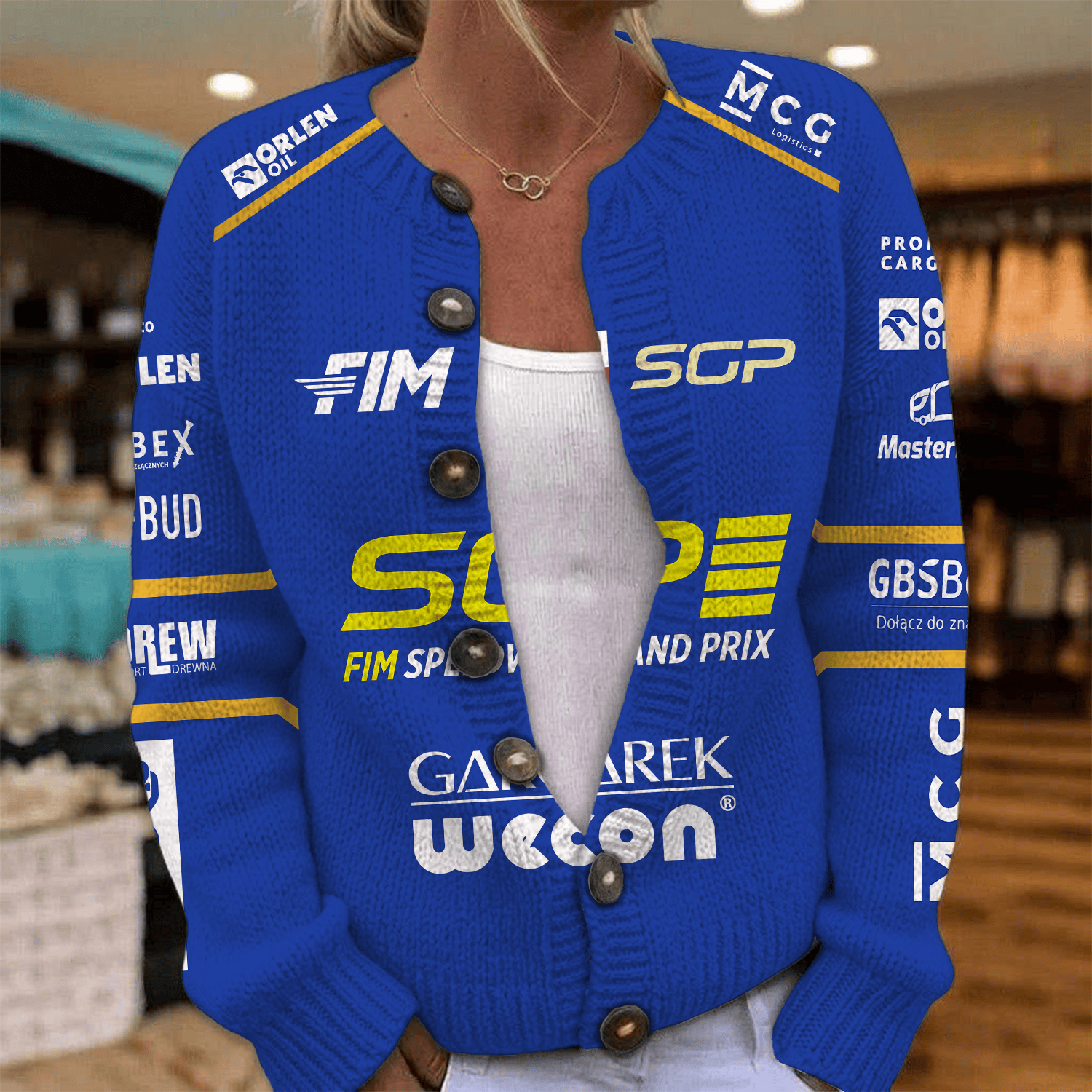 Bartosz Zmarzlik Inspired Knit Cardigan FIM Speedway Grand Prix Style
