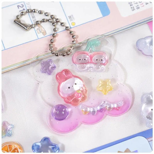 3D Relief Jelly Stickers Cartoon Animal Sticker Candy Ghost Rabbit Aesthetic Stickers DIY Phone Case Diary Stationery Sticker